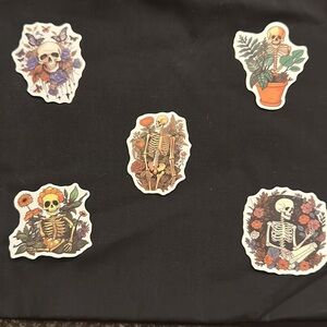 Floral skull stickers/decals